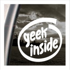 Geek Inside Decal Car Truck Bumper Window Sticker 